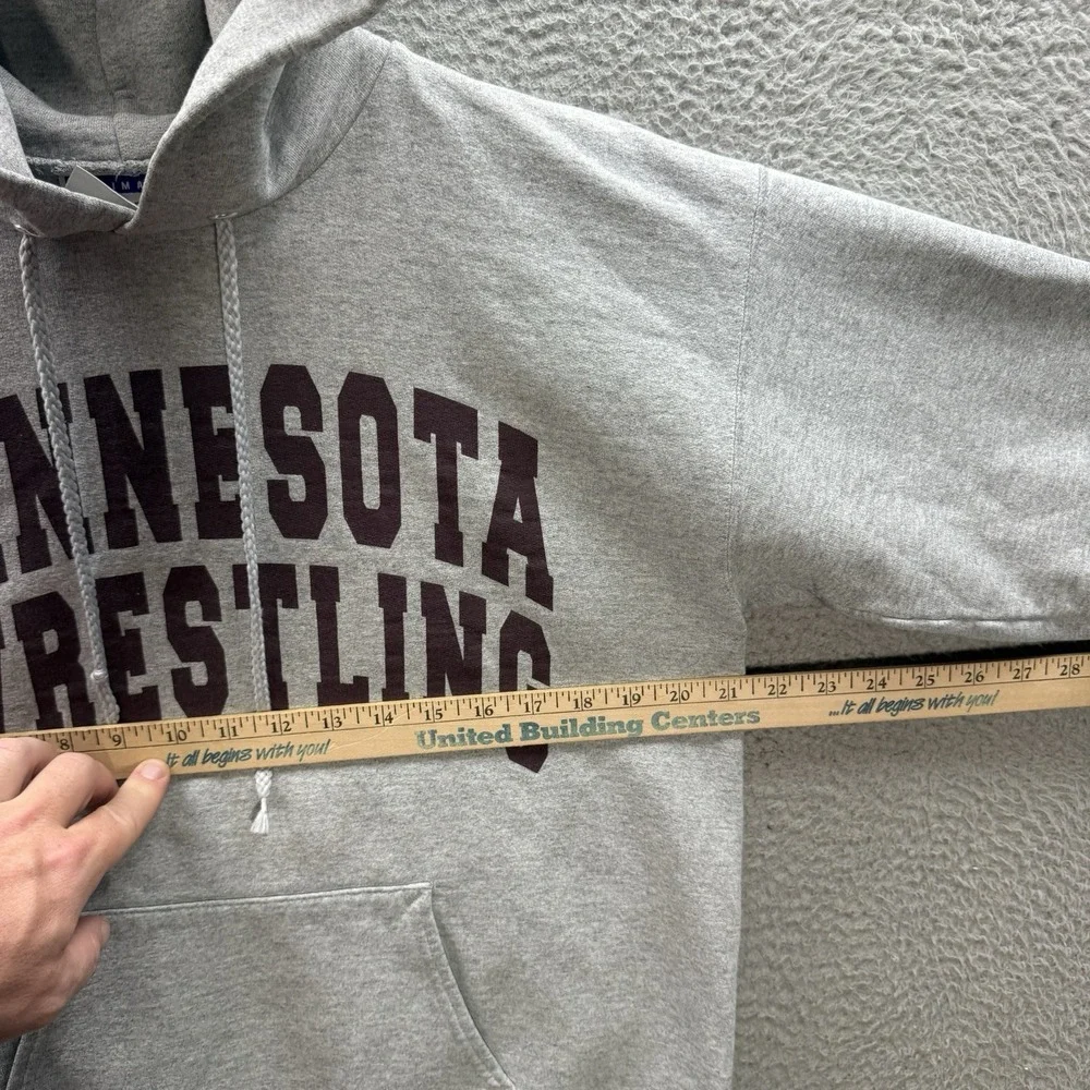 Vintage Hanes Sweatshirt Adult Large Gray Hoodie College Grunge Skater 90s Y2K - Picture 3 of 9